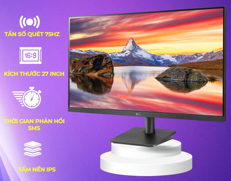 Màn hình LG 27MP400-B 27 inch IPS FHD 75Hz không viền